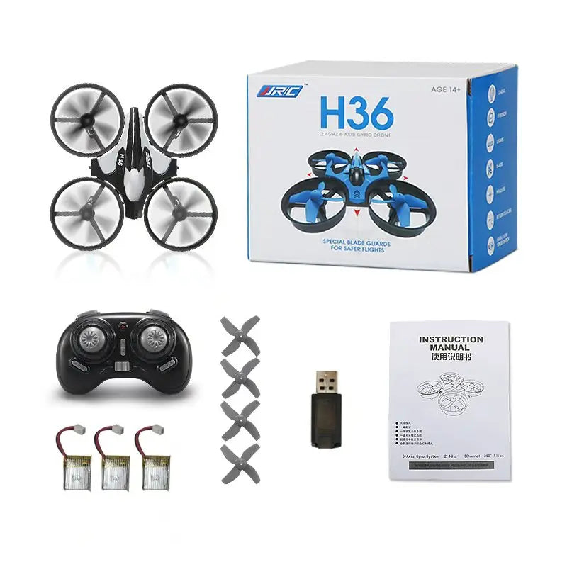JJRC H36 Mini RC Drone with 1/2/3Battery Headless Mode 360° Flip 6-Axis Remote Control Quadcopter Toys Mini Drone Toys for Kids