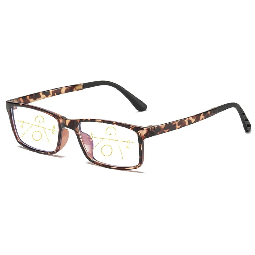 Intelligent Multifocal Progressive Reading Glasses for Men Women Near and Dual-use Anti-Blue Light Eyewear Очки Для Зрения