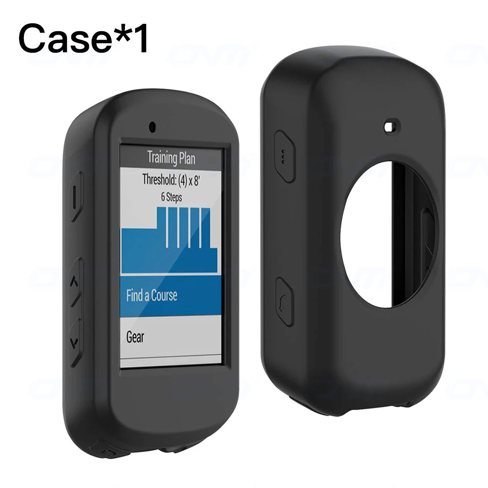 2Pcs Tempered Glass + Silicone Case for Garmin Edge 840 540 530 830 1040 1030 520 130 Plus GPS Stopwatch Screen Protector Cover