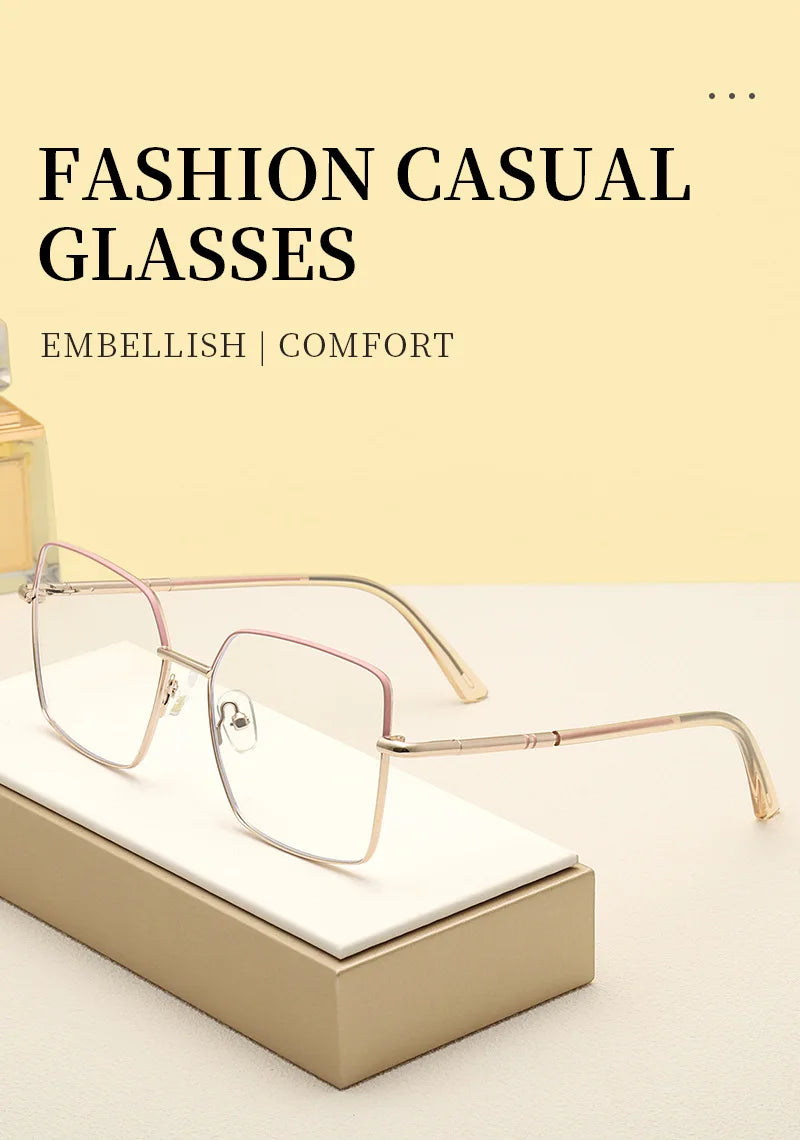 JMISUS Butterfly Prescription Glasses Woman Optical Eyeglasses for High-quality Metal Anti Blue Light Myopia Eyewear