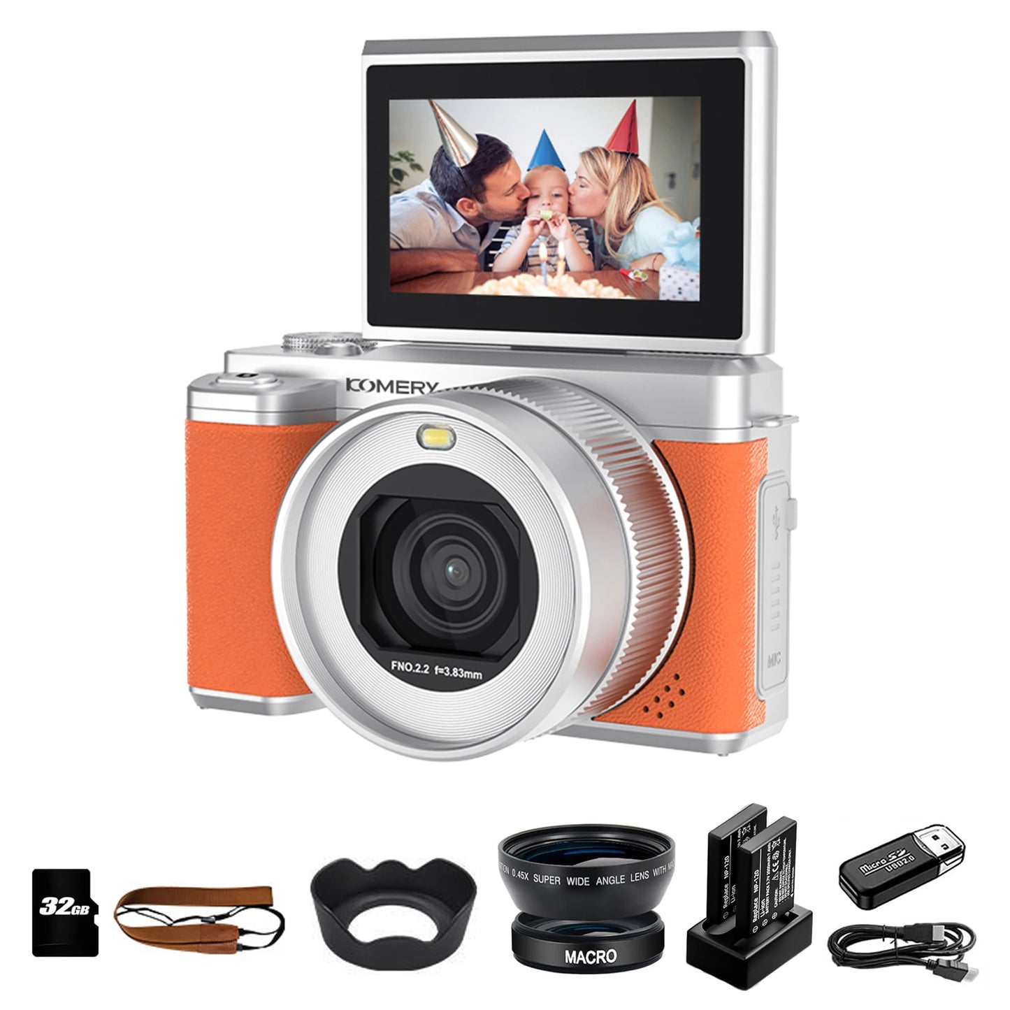 5K Digital Camera Auto Focus 80MP Vlogging Camera for YouTube and Anti-Shake Video Camera with Flash Dual Lens Selfile Camcorder