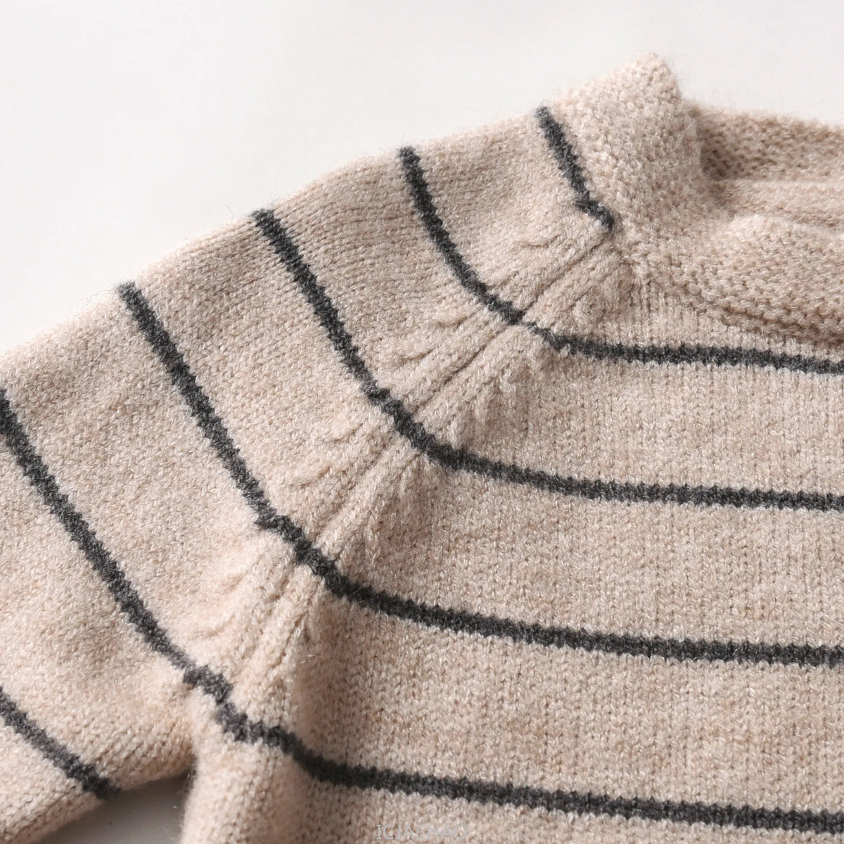 Children Autumn and Winter Clothes Korean Style Fall Baby Kids Striped Onesie Long Sleeve Angora Knit Romper Soft Warm Costume