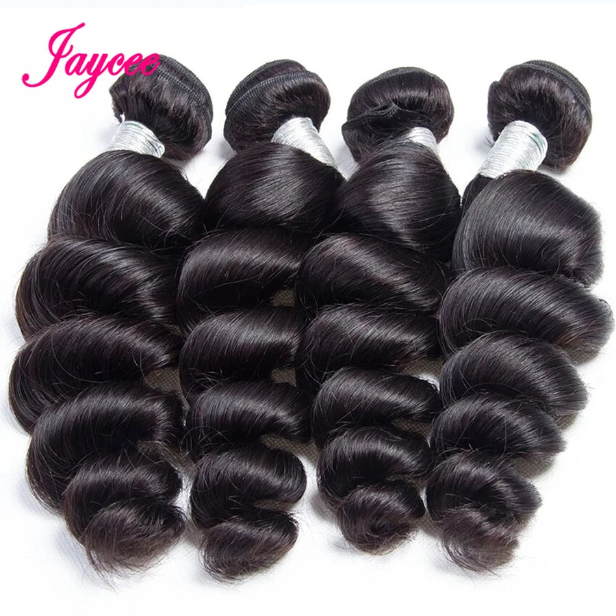 Malaysian Loose Wave Bundles With Frontal Unprocessed Virgin Human Hair Closure and 3 4 Bundles Loose Wave Bundles With Closure