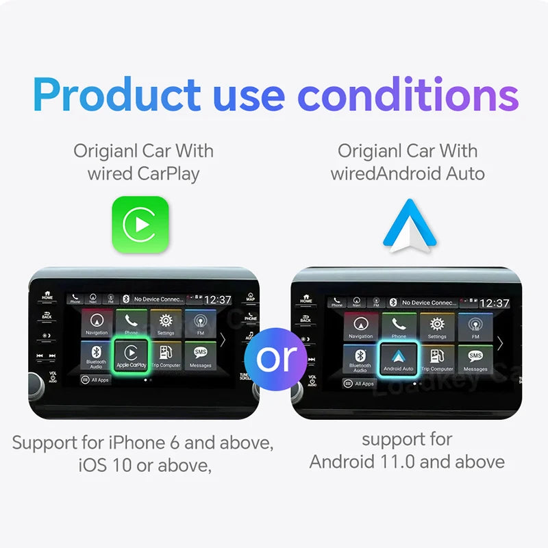 Acodo Mini Wired to Wireless 2 in 1 CarPlay and Android Auto Box  Plug and Play Fashionable and Portable Suitable for 99% car