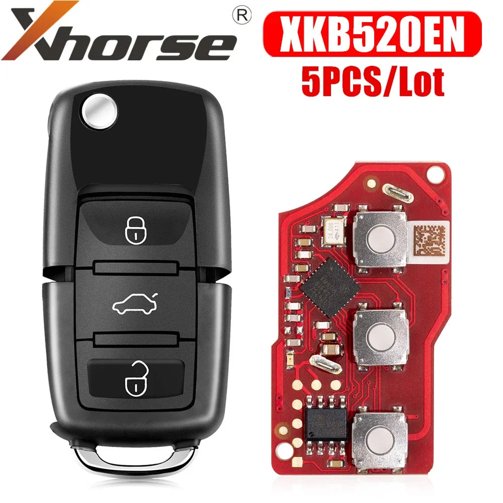 Xhorse XKB520EN 2nd Generation Wire Remote Key B5 Type Supports Wireless Programming 5pcs/lot