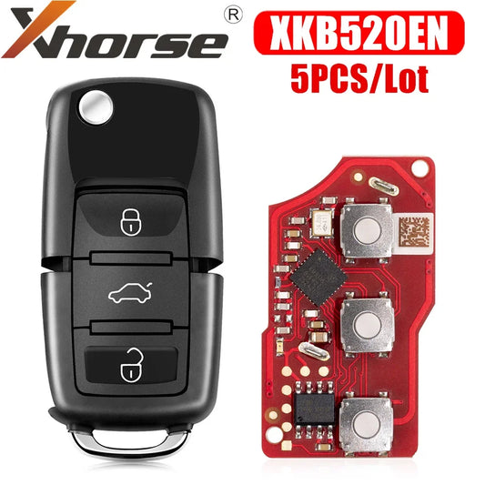 Xhorse XKB520EN 2nd Generation Wire Remote Key B5 Type Supports Wireless Programming 5pcs/lot