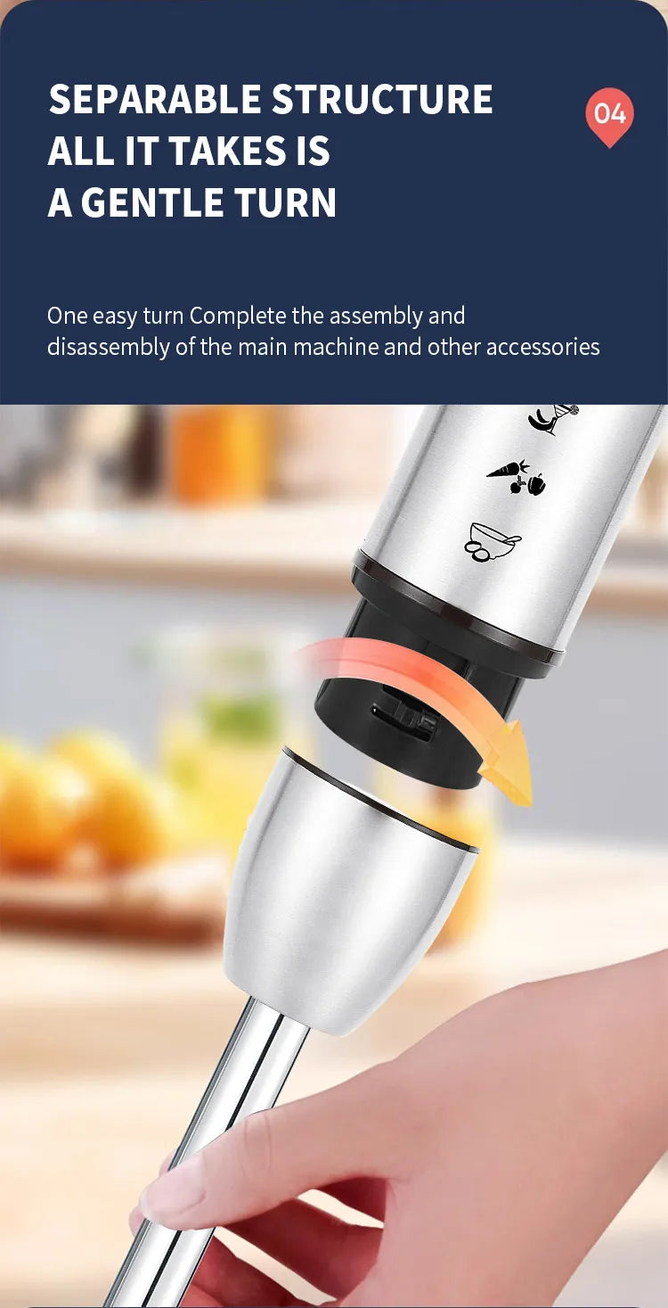 1000W Powerful Motor Handheld Blender Electric Mixer with Infinite Speed Control, Portable Kitchen Blender for Smoothies