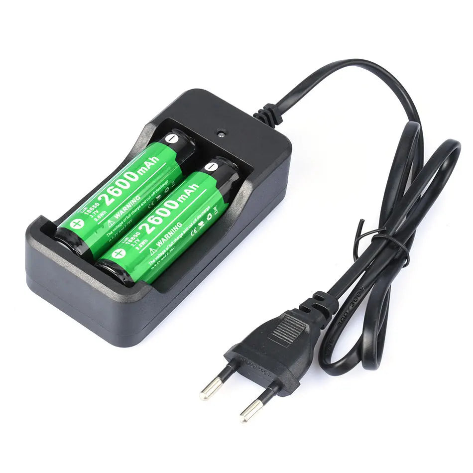 Dual Slots USB Batteries Smart Charger EU Plug 18650 26650 14500 Universal Battery Charger For Li-ion 3.7V Rechargeable 2 Slots