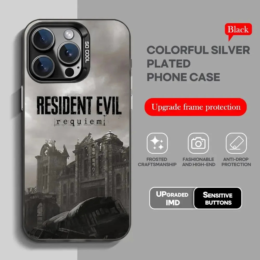 Game Phone Case For iPhone 17 16e 16 15 14 13 12 11 mini Pro Max X XSMAX 8 7 Air Plus Anti Fall Matte R-Residents Evils Requiems