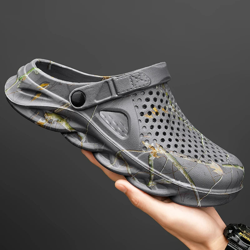 Men's Summer Sandals Clogs Men Women Breathable EVA Thick and Soft Sole Slippers Beach Water Shoes Couple's Clogs Big Size 47