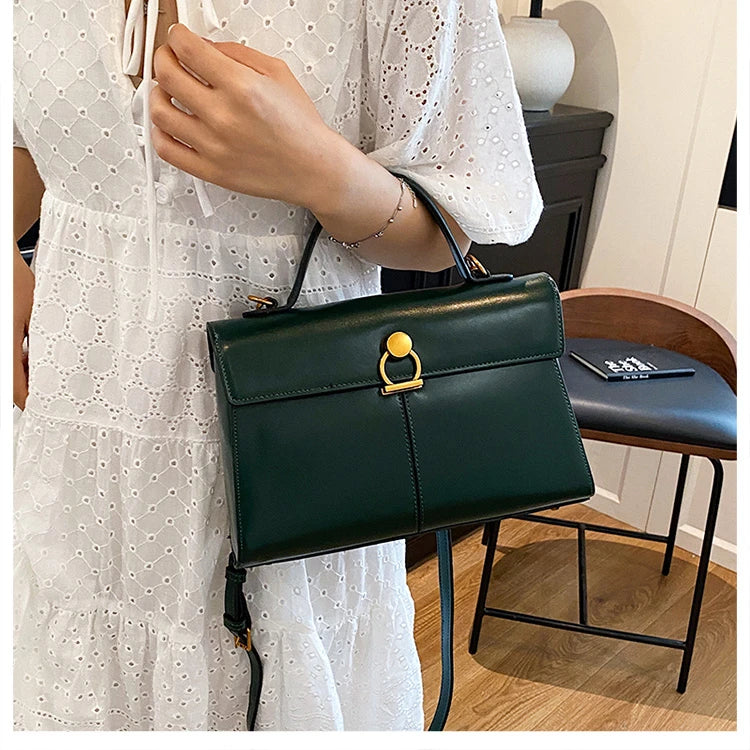 2025 New Classic Style Solid PU Square Shoulder & Crossbody Bags High Quality Sense of Luxury Simple Commute Handbags for Women