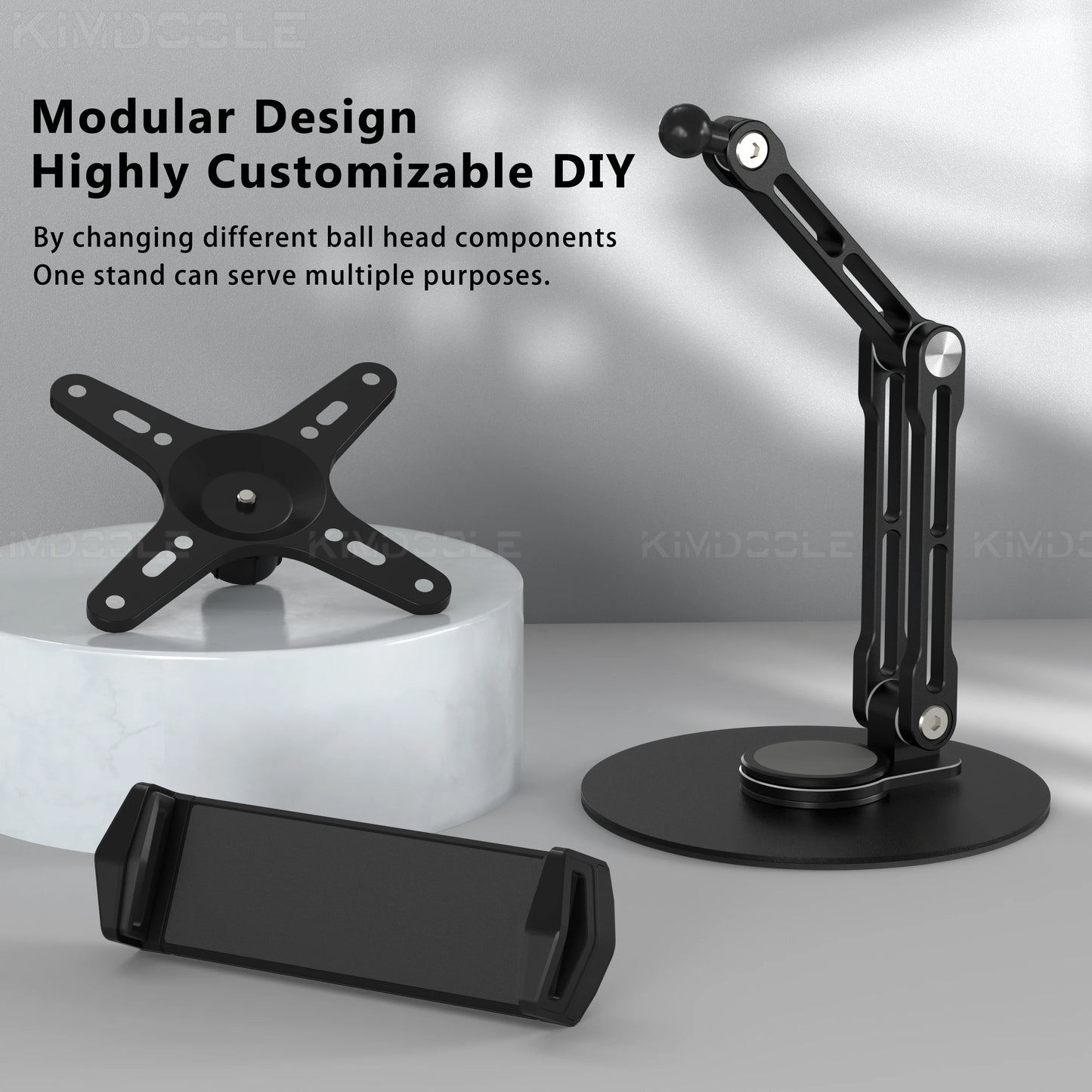 Monitor Foldable Arm Portable Monitor Pad Stand With 360 Rotation Tablet Support Displays Articulated Arm Monitor Accessories