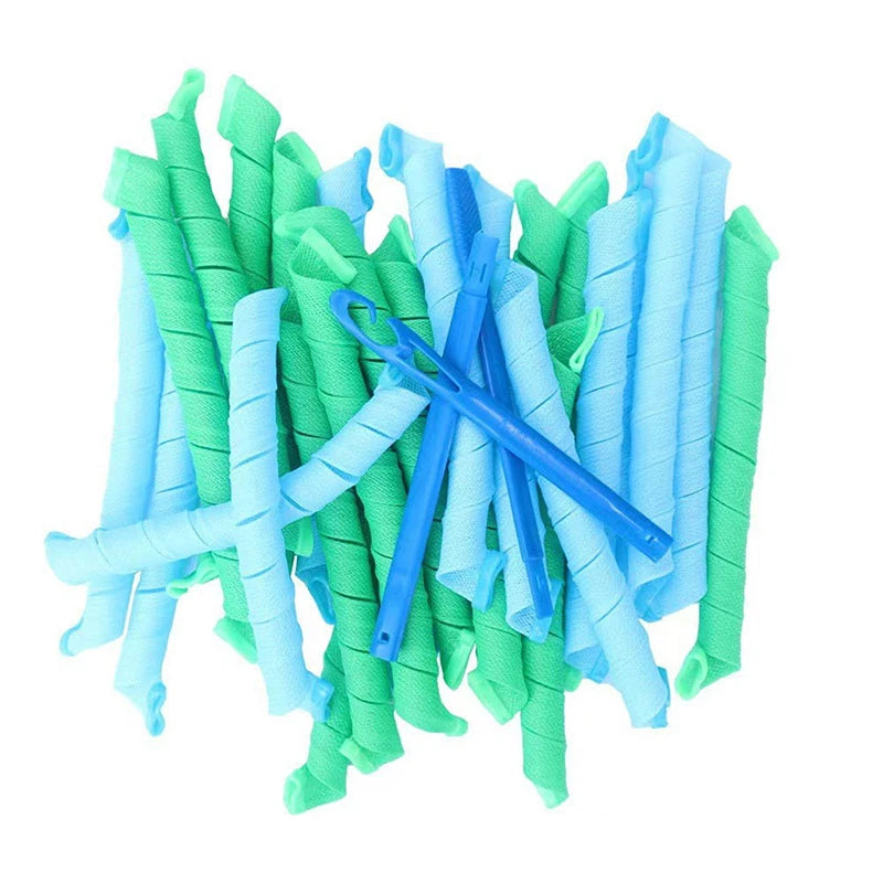 Heatless Hair Curlers Set Create Bouncy Spiral Curls Without Heat Damage Safe Easy To Use Hooks For Effortless Styling Kit