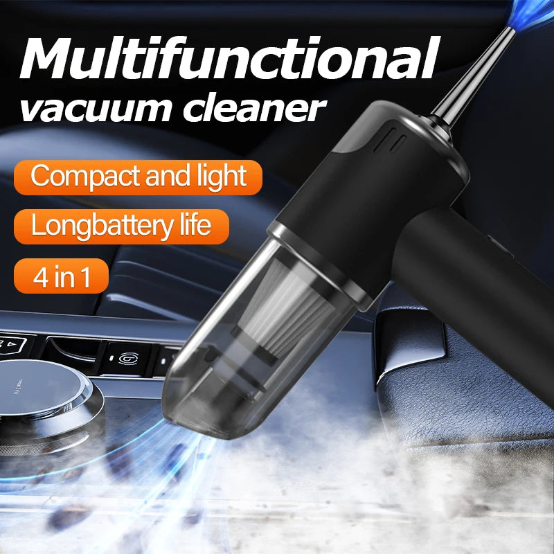 Car and home dual-purpose cordless vacuum cleaner, 3-in-1 rechargeable powerful handheld vacuum cleaner, 2000*2 battery