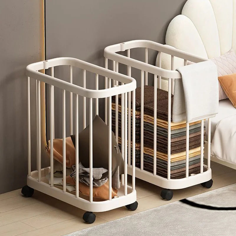 Home Portable Yoga Mat, Fitness Equipment Storage Basket, Snacks and Toys Storage Cart, Large Capacity Storage Clothes Rack