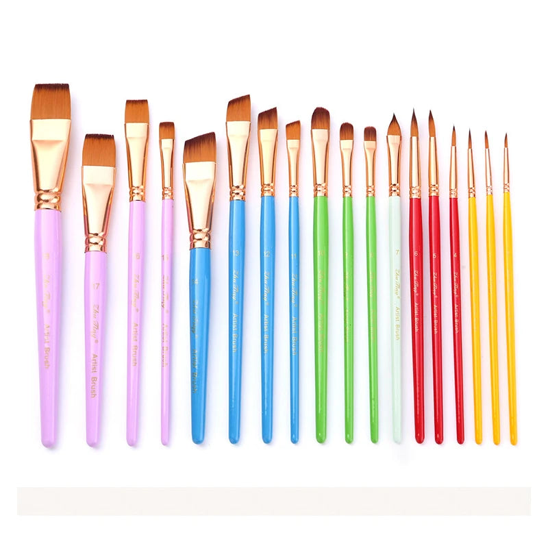 High Quality Face Body Paint Brushes Sky Blue Artist Watercolor Painting Makeup Brush Set For Kids