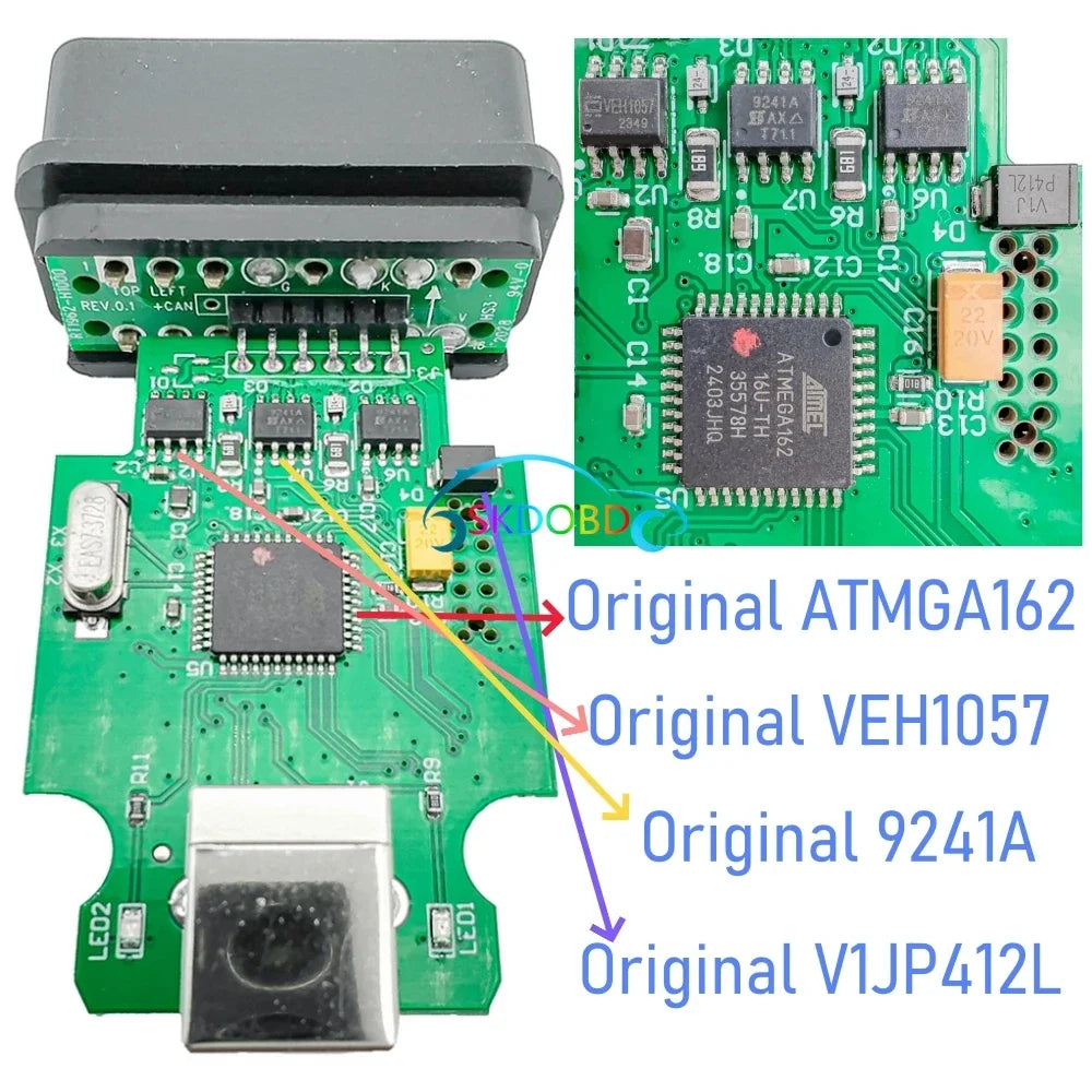 2025 Original Chip Improved HEX V2 24.7 High Quality VCDS VAGCOM Scanner Diagnostic Tool VAG COM HEXV2 for Audi SKODA VW  HEX-V2