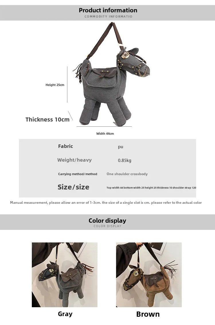 Sense of Luxury Personality Super Cool Crossbody Bags for Women Hot Trendy 2026 New Style Fashionable Canvas Pony Shoulder Bags