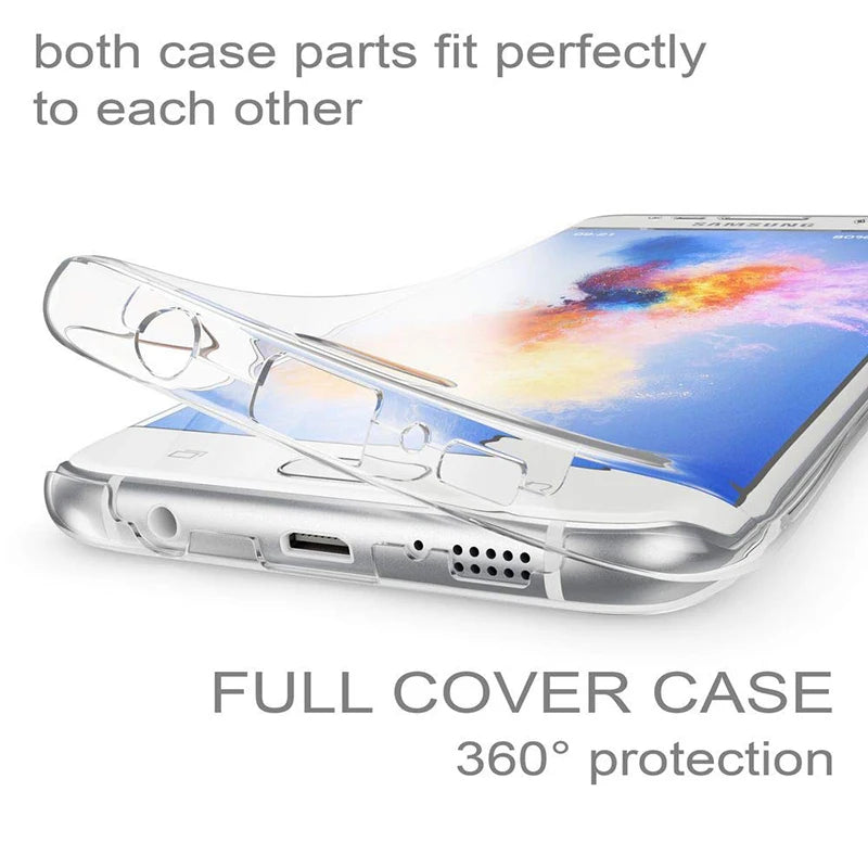 360 Double Silicone Phone Case For Samsung A5 A6 A7 A8 A9 2018 Plus A10 A20E A30 A40S A50 A60 A70 A51 A71 A81 A91 Cover Cases