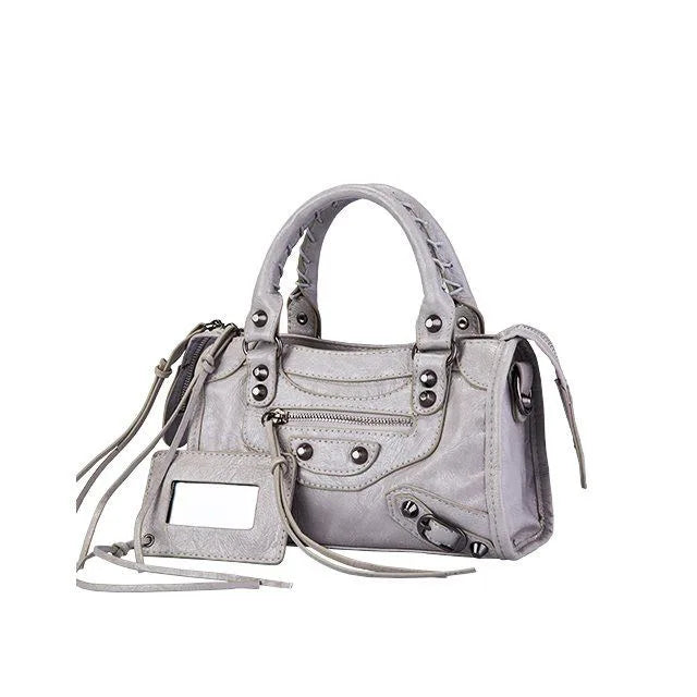 Luxury Designer City Motorcycle Shoulder Tote Bag for Women Large Capacity Autumn Winter Handbag Crossbody Stylish Women's Bag