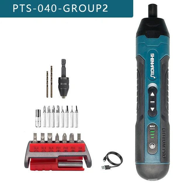 Rechargeable Cordless Electric Screwdriver Mini Drill Power Tools Set Multifuncntion Power Drill Kits Set Household Maintenance