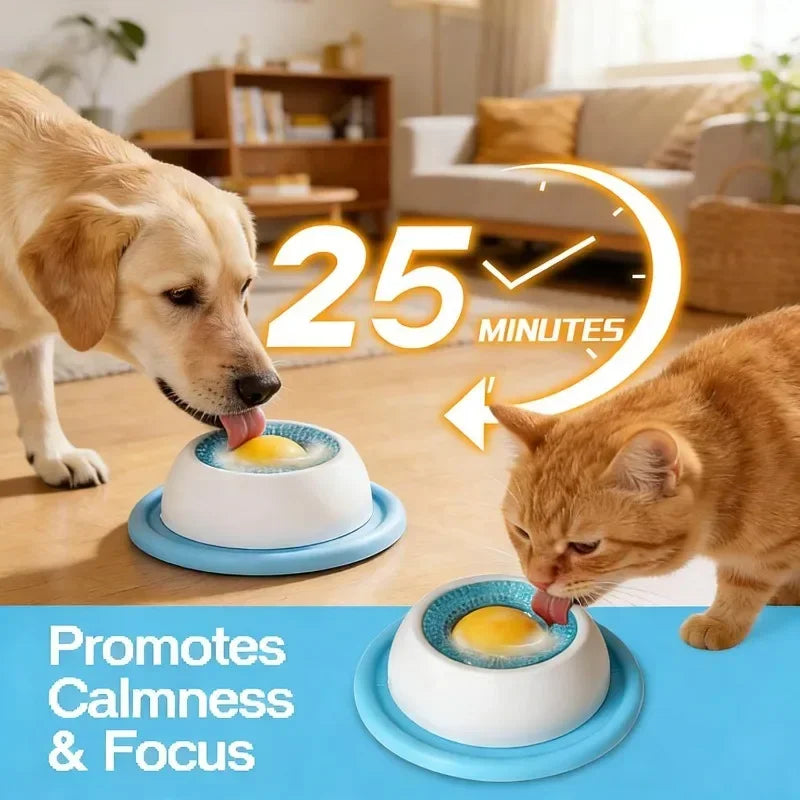 Pet Lick Feeder Bowl Slow Feeder for Dogs Cats Anti Anxiety Interactive Treat Toy Non-Slip Suction Licking Mat for Oral Care