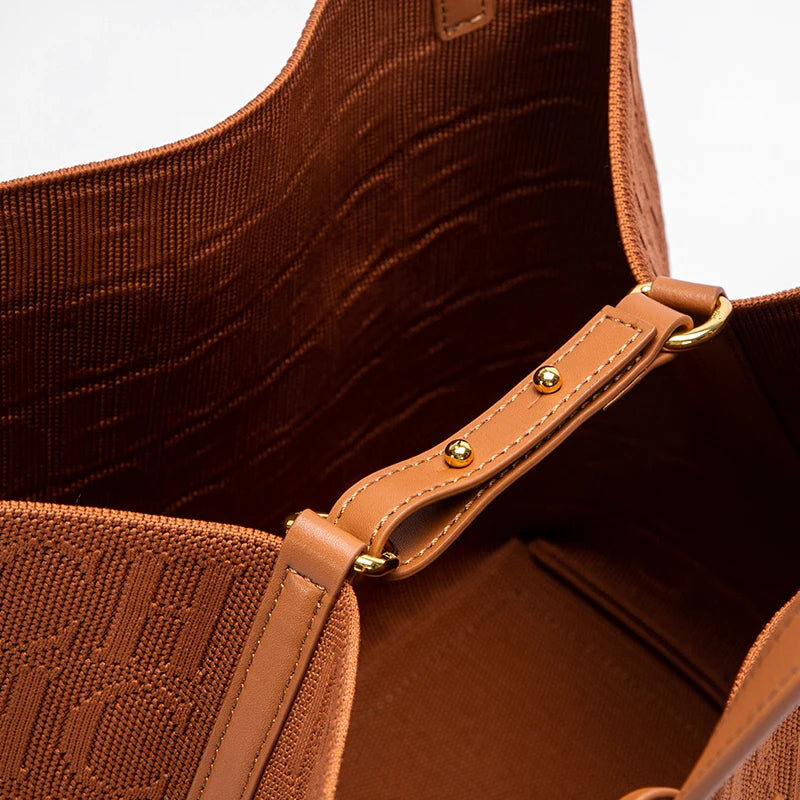 Women's Luxury Design Multi functional Handheld Shopping Handbag Fashionable New 2024 Solid Color Handbag