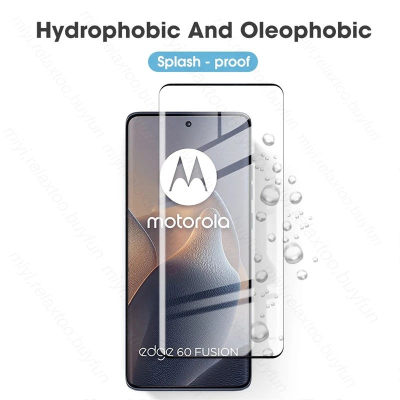 Edge60Fusion 6To1 9D Curved Glass Screen Protector For Motorola Edge 60 Fusion 5G Camera Protective Glass On Edge60 Pro 60Fusion