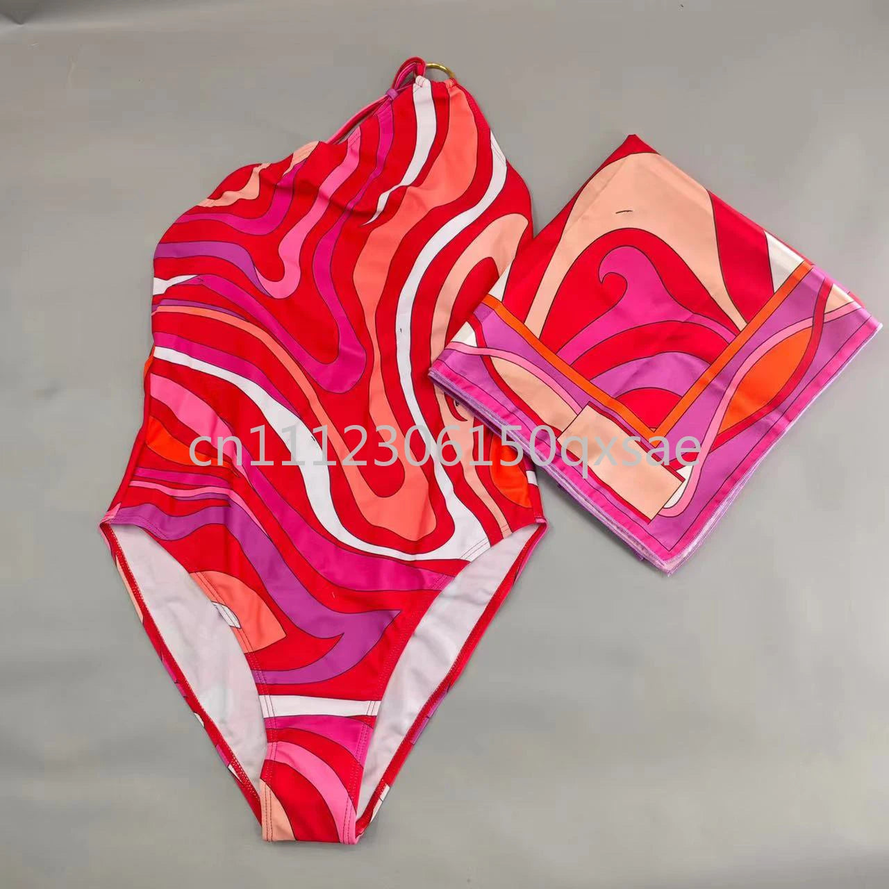 Luxury Design Women's Brown Headband Scarf Swimsuits with Letter Signature Logo Classic Brand Headband Bikini Sets Beachwear