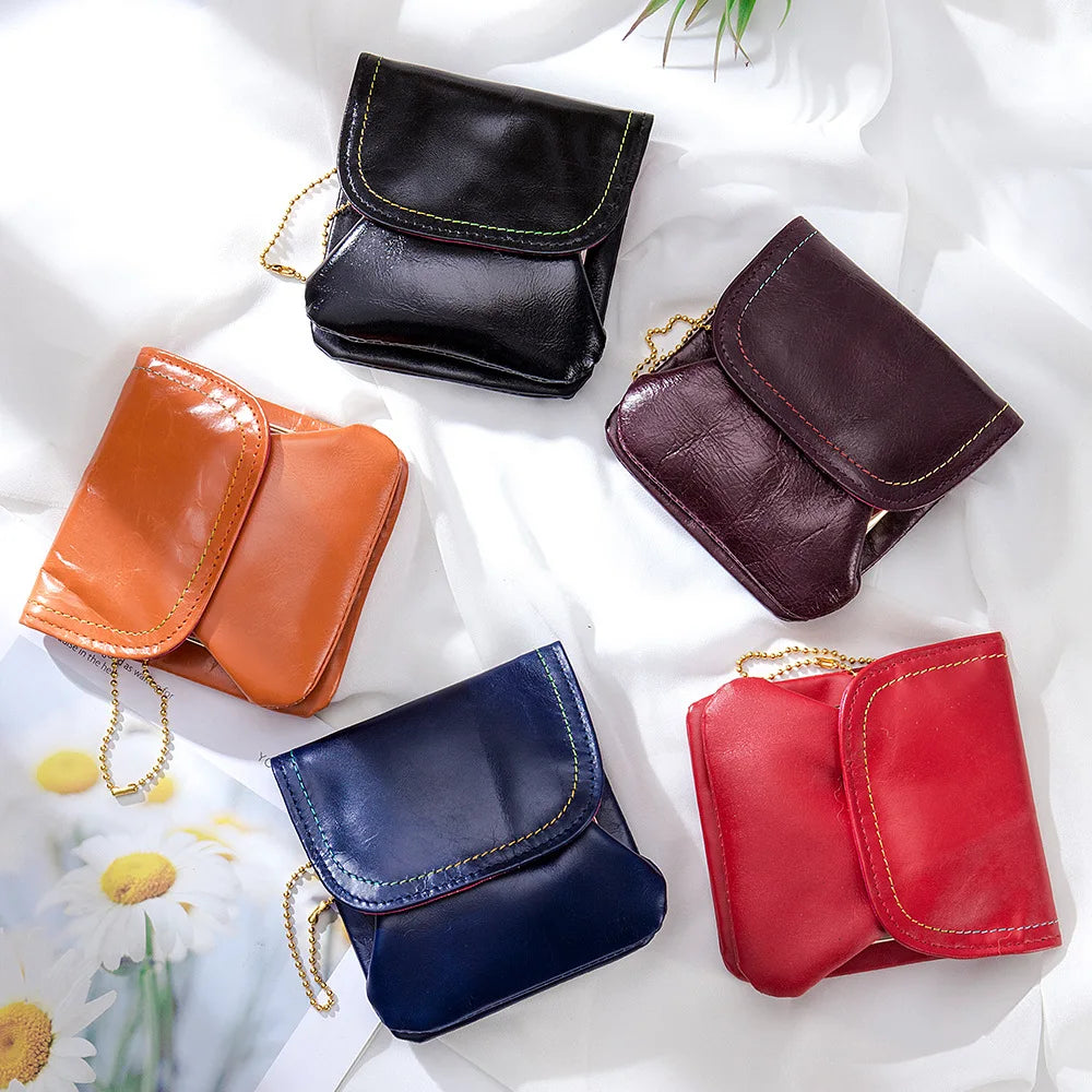 New Cowhide Wallets for Women Female Genuine Leather Purses Fashion Large Capacity Cute Wallet Money Bag Small Coin Card Holders