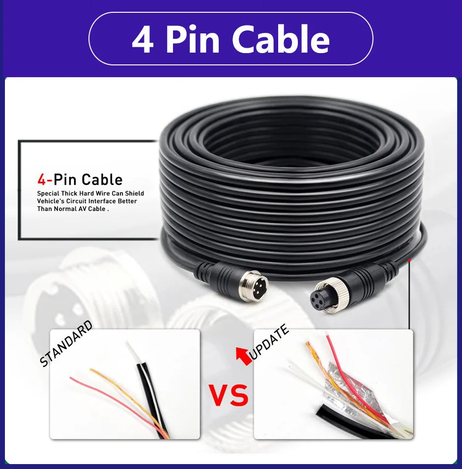 10.36 inch 4 Channel Car DVR Recorder Smart Blind Spot Radar BSD Alarm Monitor With 1080P AHD 4 Backup Cameras For Truck Bus