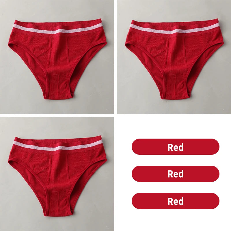 S-3XL 3-5Pcs Women Sport Briefs High Waist Panties Comfort Solid Color Underwear Sexy Underpants Intimate Lingerie Soft Briefs