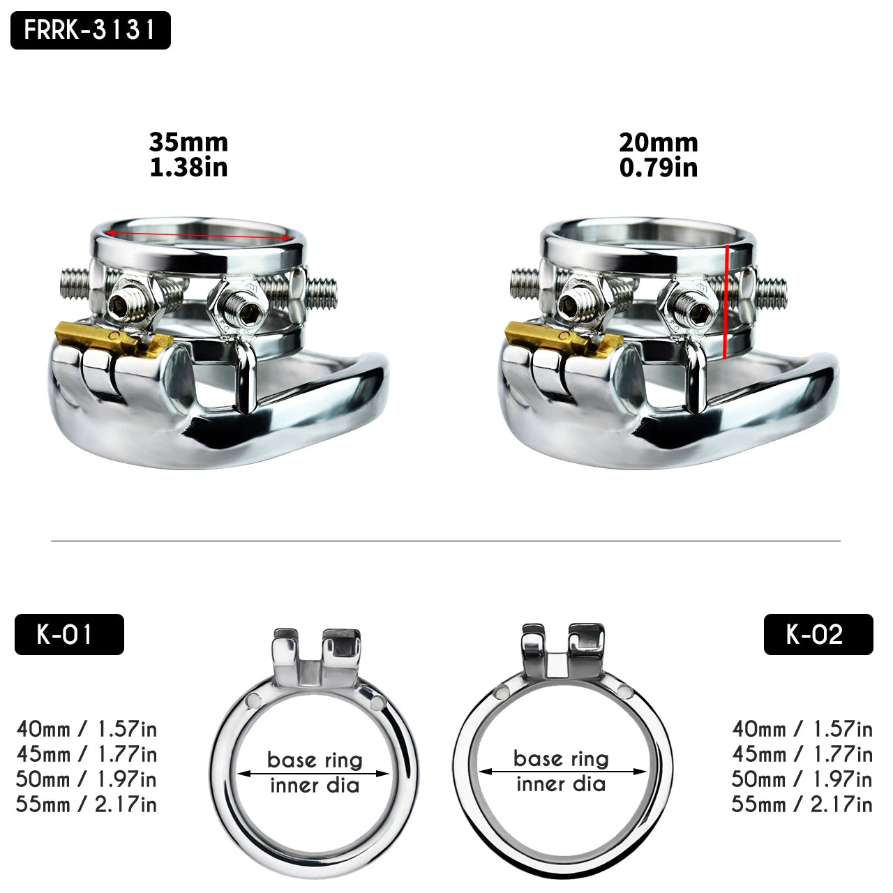 FRRK Stainless Steel Cock Cage Spiked Chastity Band Device Hex Lock Screw Penis Sleeve Ring Sexy Adult Man Urethral Lock for Men
