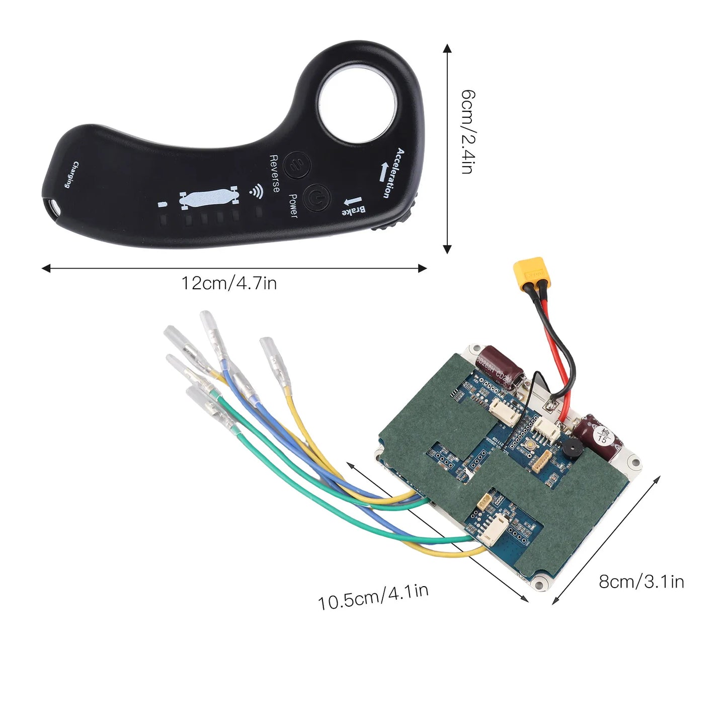 Electric Remote Control Scooter Controller Set Sinusoid Dual Drive Hub Motor Control Panel ESC Electric Scooter Accessories