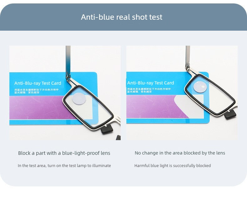 New Arrival Ultra Light Anti Blue-Ray Foldable Reading Glasses Men and Women Hd Portable Presbyopic Glasses Can Stick Mobile Phone Fashion Glasses