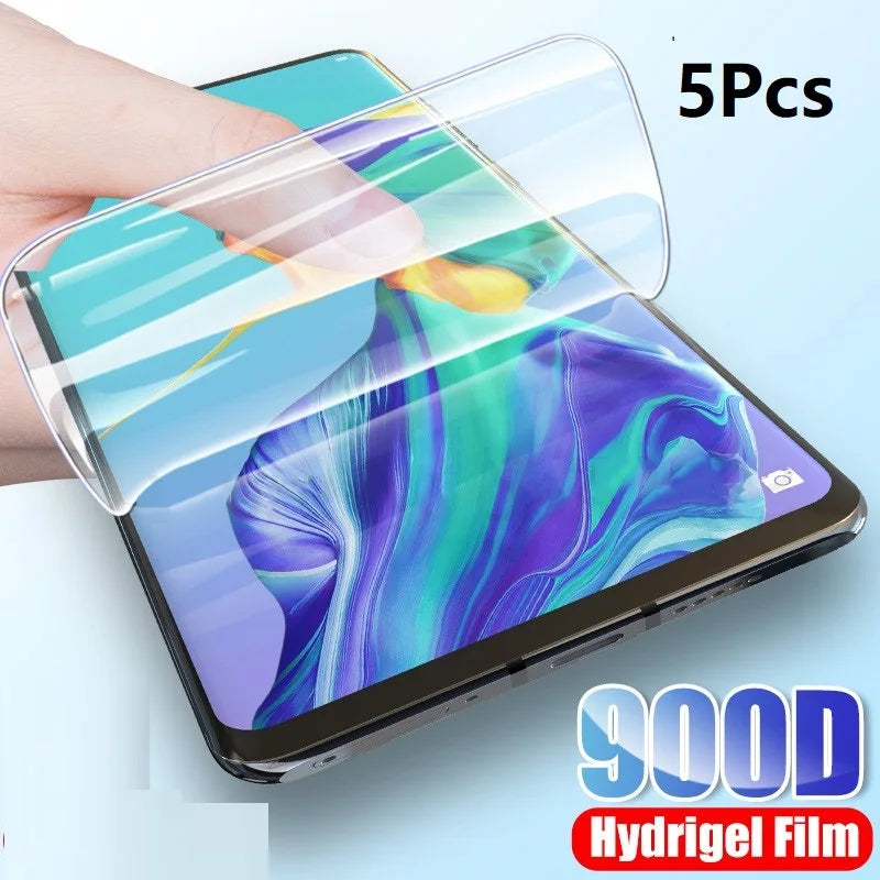 5Pcs Hydrogel Film For Honor P30 P40Pro 30 50 60 70 90 V40 7T 30Pro 40 Nova7 8 3D 70 90Lite Play 40S 40C 5G 50 Screen Protector 