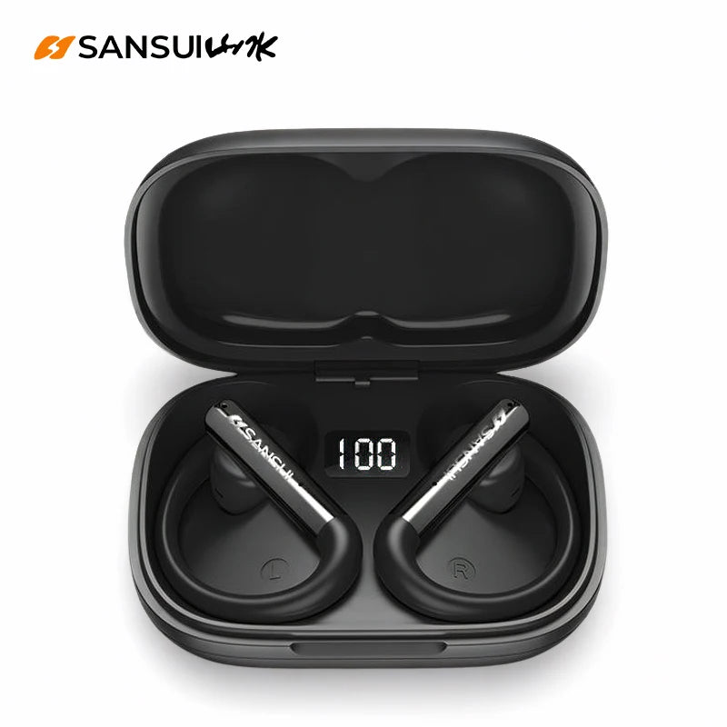 Sansui W33 Spatial Audio Bluetooth 5.4 Earphones ENC Noise Canceling Bluetooth Headphone in-Ear OWS Wireless Sports Headsets