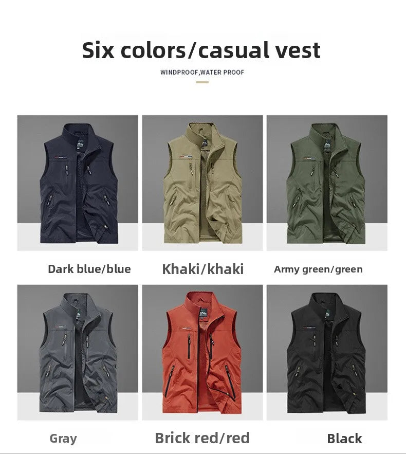 Multi-pocket Vest, Outdoor Activities, Rock Climbing, Hiking, Camping, Fishing, Mountain Climbing, Traveling, Photography, Vest