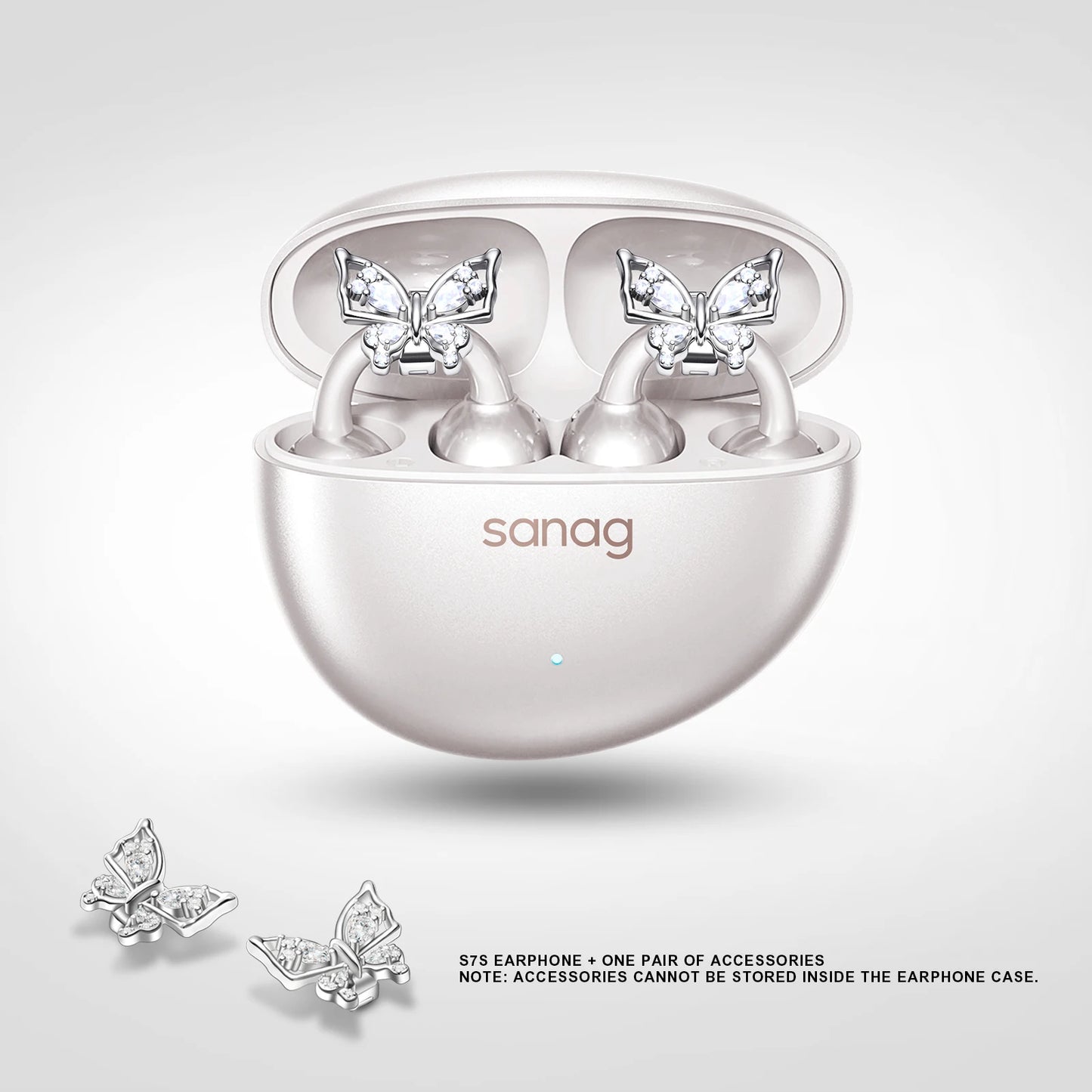 Sanag S7S AI Open Ear Clip on Headphones HiFi 3D Stereo Sound Quality AI Assistant Wireless Bluetooth Earphones APP EQ Setting