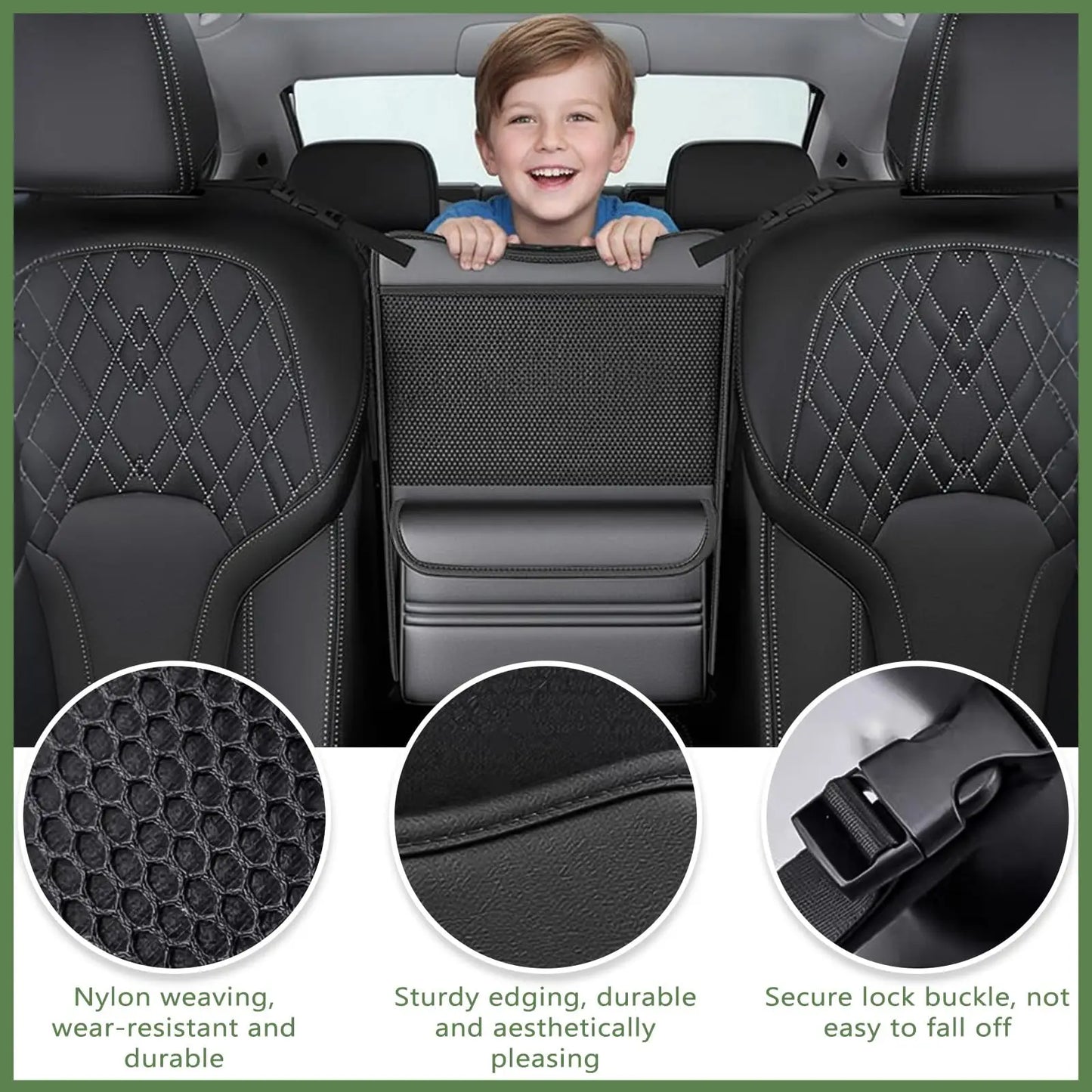 Car Seat Gap Organizer, Multi-Function Storage Bag with Tissue Holder for Vehicle Interior