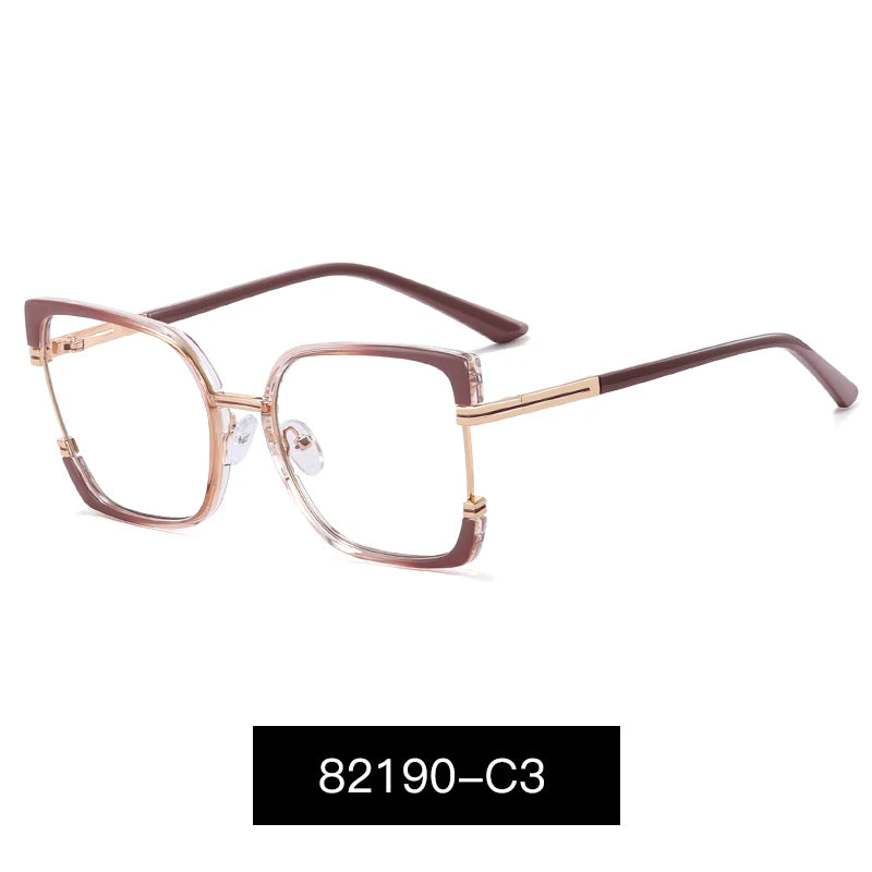 82190 Cute Retro Eyeglasses Frame Retro Eye Protection Optical Glasses Female Trendy Spectacles Eyewear Birthday Party Gift