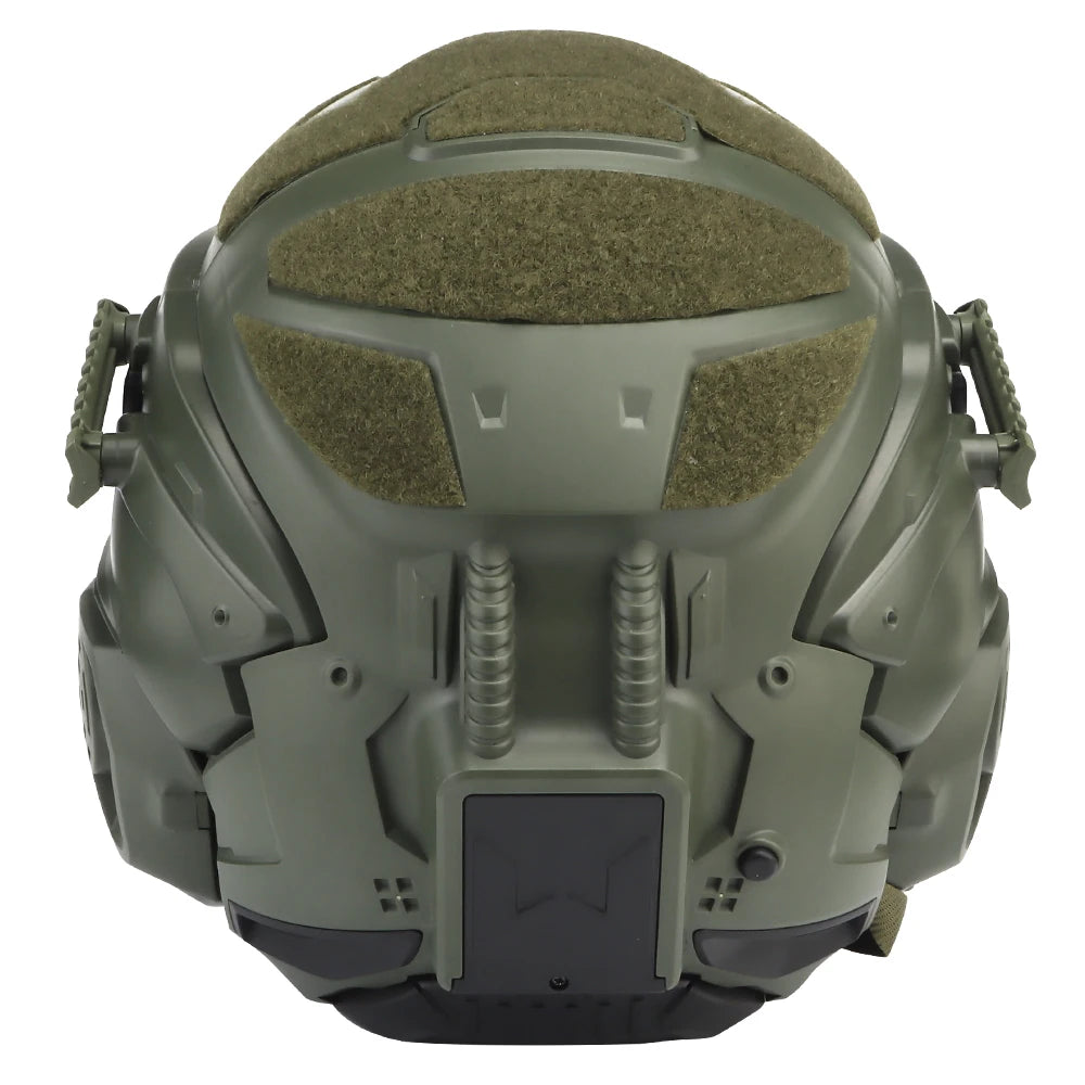 Militar Helmet FAST Helmet Built-in Communication Headset Anti-fog Fan W-Ronin Assault Helmet Detachable Mask Replacement Lens