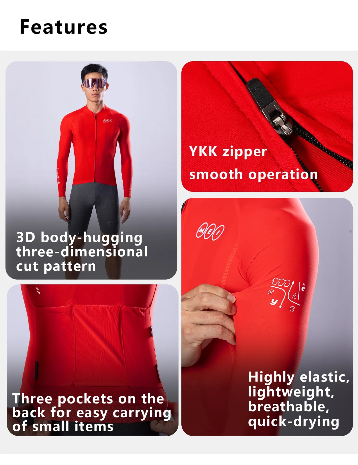 Mcycle New Arrival Men Cycling Jersey Comfortable Quick Dry Bicycle Bike Shirt Top Breathable Long Sleeves Sportswear