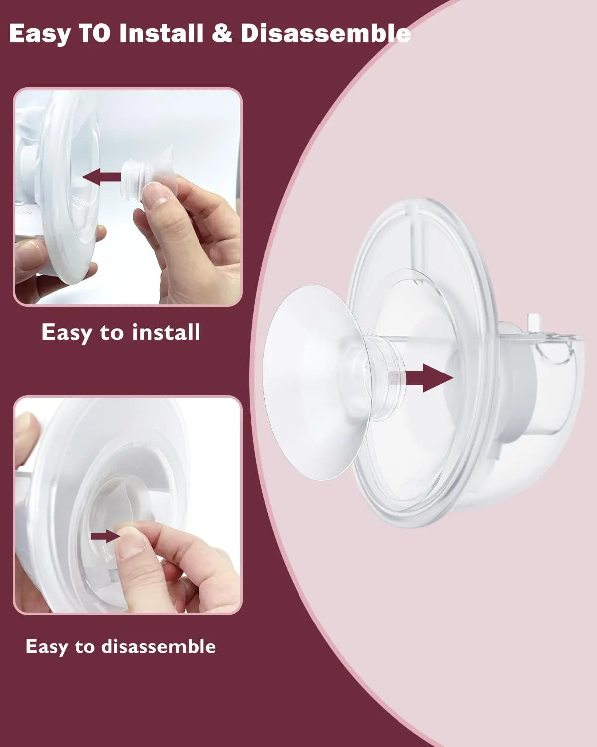 Flange Insert Compatible with Momcozy/Spectra/Medela/Elvie/NCVI/TSRETE/eufy/Lansinoh/XIMYRA Breast Pump 24mm Shields/Flanges