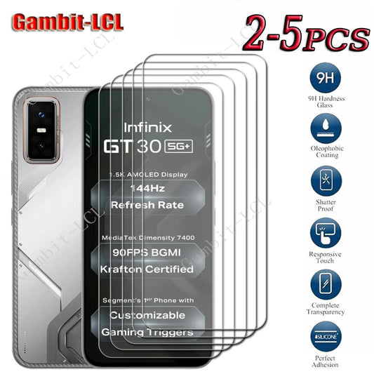2-5PCS 9H HD Tempered Glass For Infinix GT 30 5G+ 6.78 InfinixGT30 Pro GT30Pro GT30 30Pro Screen Protective Protector Cover Film