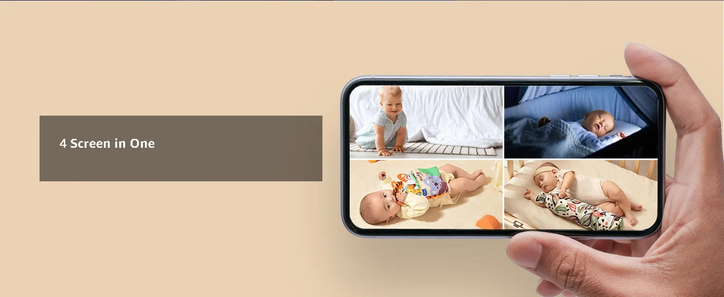 2K Baby Monitor Surveillance Camera Dual-frequency Crying Machine Indoor Safety Protection Remote Monitoring Voice Intercom