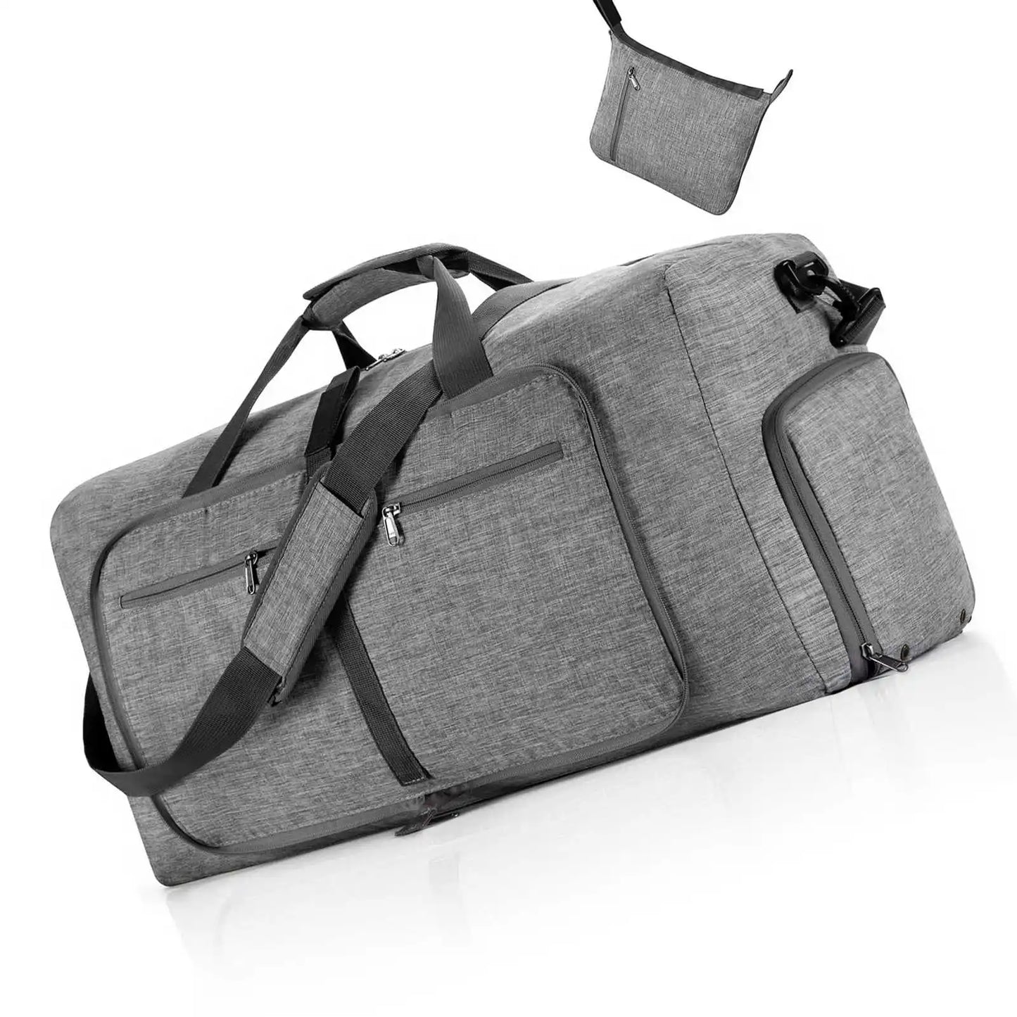 Gym Bag with Shoe Compartment Carry On Luggage Travel Bag Sports Bag Duffle Bag for Men and Women Foldable and Expandable