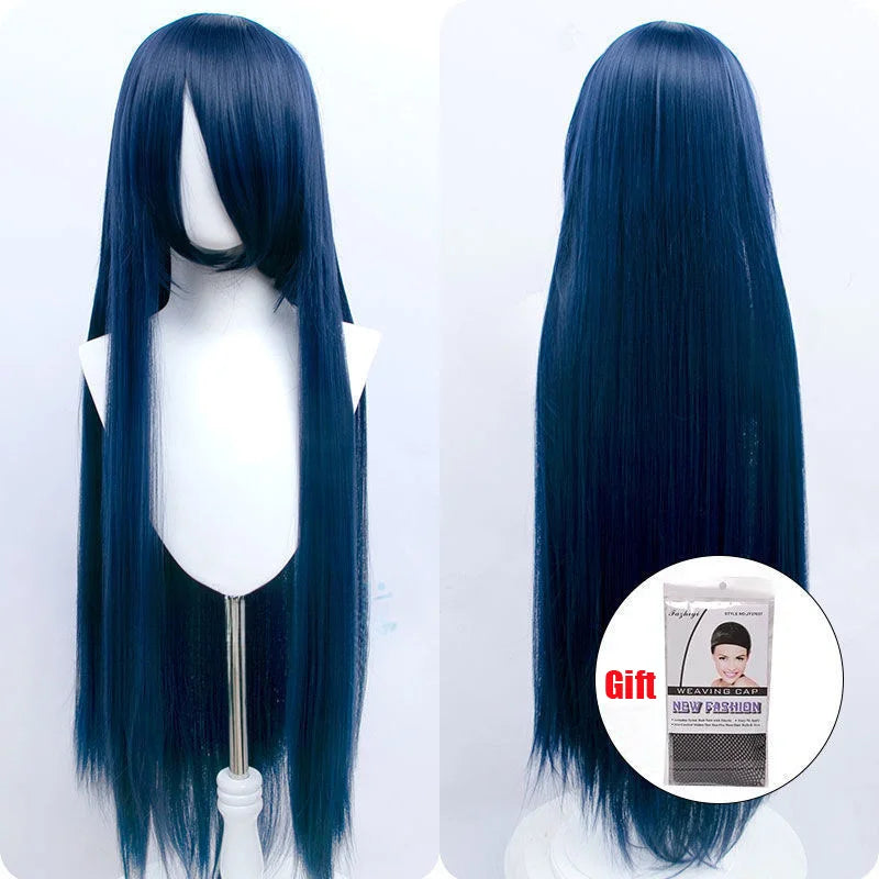 Snoya 100cm synthetic long straight cosplay wig with bangs Heat Resistant hair Anime pink blonde red purple women wig