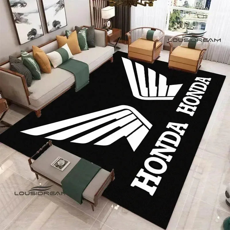 HRC HONDA Motorcycle Logo Printed Carpet Non-slip Carpet Carpets for Living Room Yoga Mat Outdoor Carpet Birthday Gift