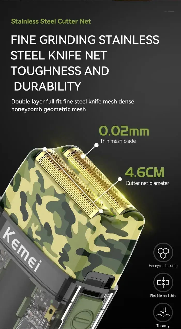Kemei Hair Clippers Kit or Blade Rechargeable Electric Hair Trimmer Barber Professional Shaver for Men KM-1926 KM-1928 KM-TX7